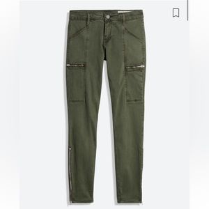 Pistola Topango Cargo Zipper Detail Skinny Pant, Olive, 12/31